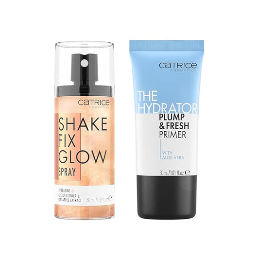 Catrice | Shake Fix Glow Spray & Hydrator Primer Bundle | Full Coverage Makeup | Vegan & Cruelty Free