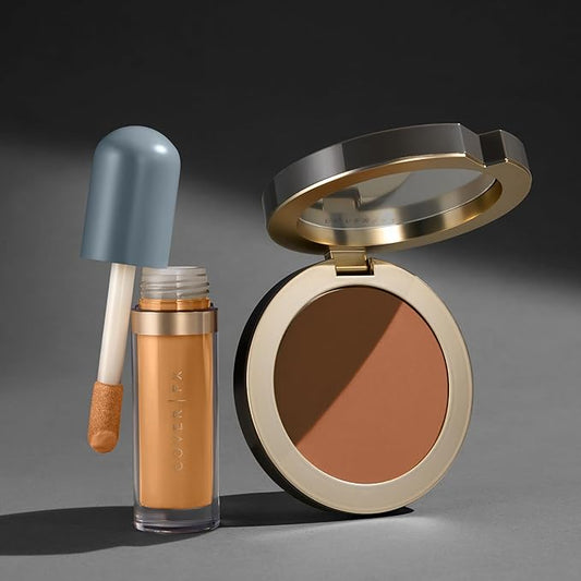 Cover FX Discoloration Kit: Total Coverage Cream Foundation - D2 + Skin Discovered Longwear Concealer, D2 - Full Coverage