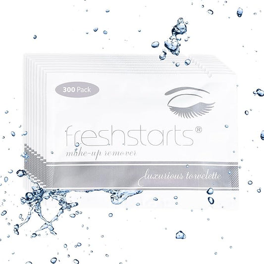 Freshstarts Makeup Remover Facial Cleansing Towelettes - Face Wipes, Facial Skin Care Products - Beauty & Travel Essentials for Women - 300 Pack