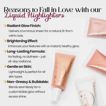M2U NYC Liquid Highlighter Makeup – Lightweight Luminizer for Natural Radiant Glow with Shimmer – Ultra Smooth Hydrating Illuminator, Face, Cheekbone & Body Glow Enhancer Pink Pearl (Futurity)