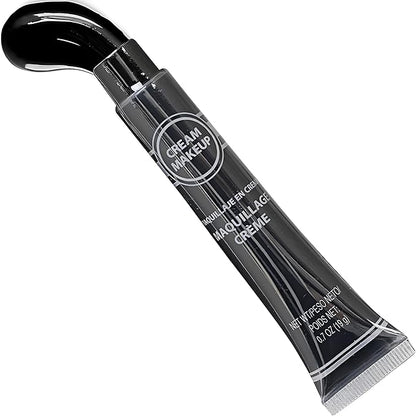 Black Cream Makeup Tube - 0.7 oz. (Pack of 1) - Vibrant Color & Pigmented Perfect for Festive & Creative Looks