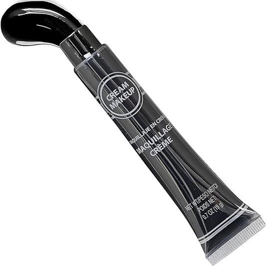 Black Cream Makeup Tube - 0.7 oz. (Pack of 1) - Vibrant Color & Pigmented Perfect for Festive & Creative Looks