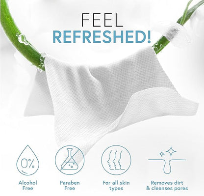 Makeup Remover Wipes Individually Wrapped Natural Fresh Aloe Travel Packs Elderly Bathing Cleansing Wipes - 500 Count per Package | Small Size Toiletries | Hotel Toiletries Bulk Set