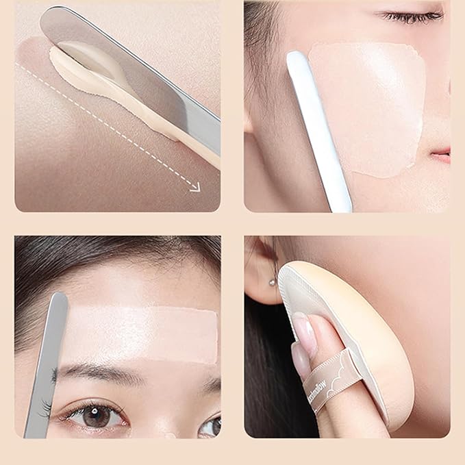 New Korean Stainless Steel Picasso Spatula Makeup, Makeup Spatula Korean, Stainless Steel Makeup Spatulas, Make Up Spatula Tool, 2 Pieces