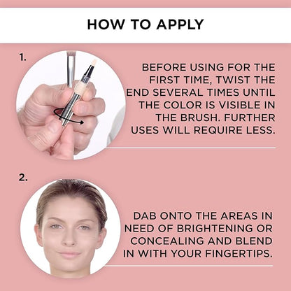 ARTDECO Perfect Teint Concealer - Olive N°07 - Light-Reflecting Concealer with Brush Applicator - No Signs of Tiredness - Medium Coverage - Water-Resistant - Long Lasting - Makeup - 0.07 Fl Oz