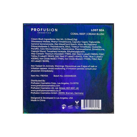 Profusion Cosmetics Sea Witch Cream Blush, Channel Your Inner Siren for Mesmerizing Look, Get Mermaid Glow and Achieve Stunning Cheek Color with Sea Witch Cream Blush (Coral Reef, 1)