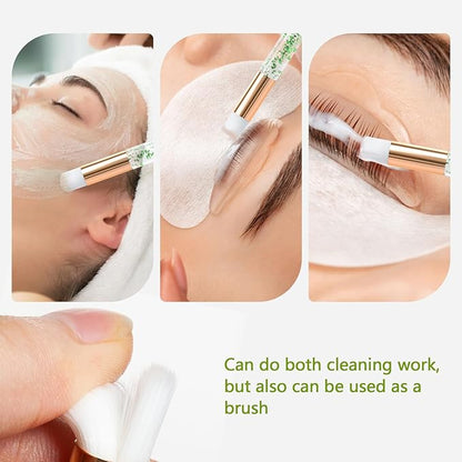 Buqikma Lash Shampoo 60ml - Lash Cleaning Kit Gentle Foam Eyelash Extension Cleanser USB Mini Lash Fan Rinse Bottle Mascara Brush Cleaning Brush Salon Lash Wash at Home Gift for Women Girls (Green)