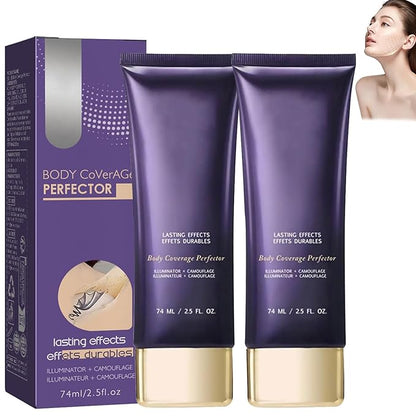 2pcs All Over Complexion Perfector,Waterproof Body Makeup,Body Coverage Perfector,Waterproof Leg,Body Makeup，Tattoo Cover Up Makeup,Long Last Body Foundation