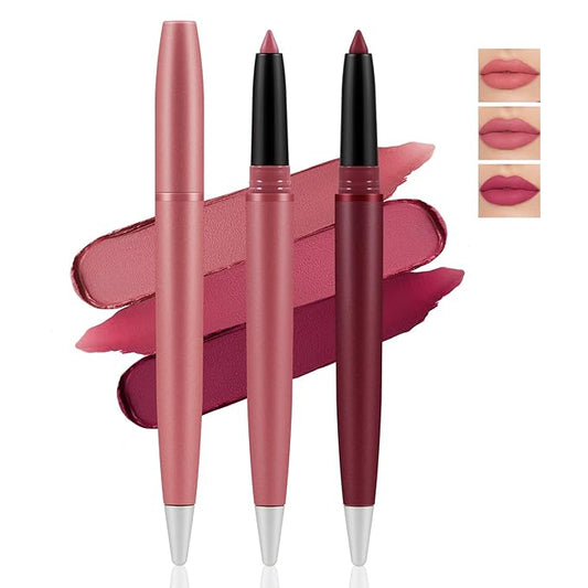 Waterproof Lip Liner Pencil, Long Lasting Matte Lipstick Makeup, Liner Lip Stick for Women 3PCS