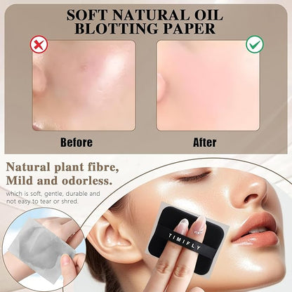 1000pcs Oil Blotting Sheets for Face, Clean and Clear Oil Absorbing Sheets, Oil Blotting Papers for Face(Black)