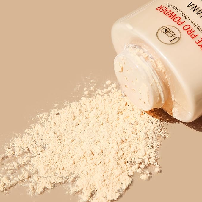 J.Cat Beauty Luxe Pro Makeup Setting Powder, Matte Finish, Helps Absorb Oil and Minimizes Pores, Suitable for Baking, Shade Chestnut, 1.5 Oz