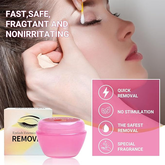 Eyelash Extension Remover - 10g Eyelash Glue Remover for Lash Extensions, Professional Salon Lash Glue Remover Low Irritation for Sensitive Skin