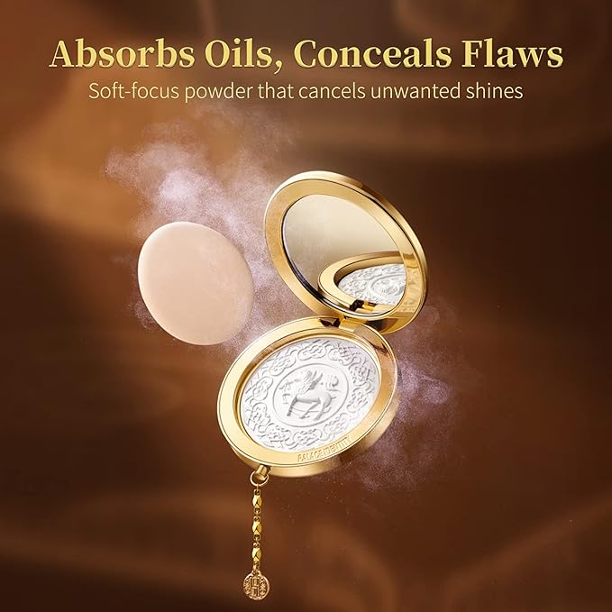 ZEESEA [Palace Identity] Hippogriff Compact Powder，Hosta Wing Deer Lock Makeup Powder, Clear White Jade
