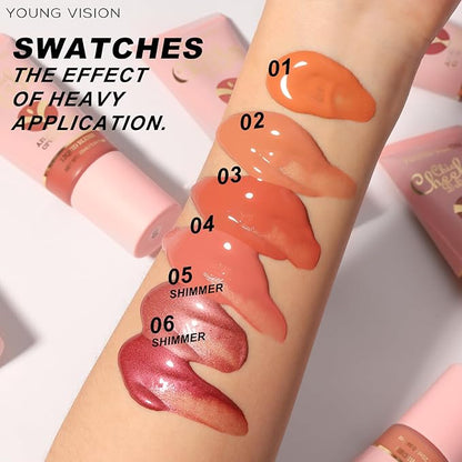 Liquid Blush, Cream Blush for Cheeks, Matte Natural Blush, Lightweight, long-lasting, highly pigmented formula blushes for women. (#02, 25ml)