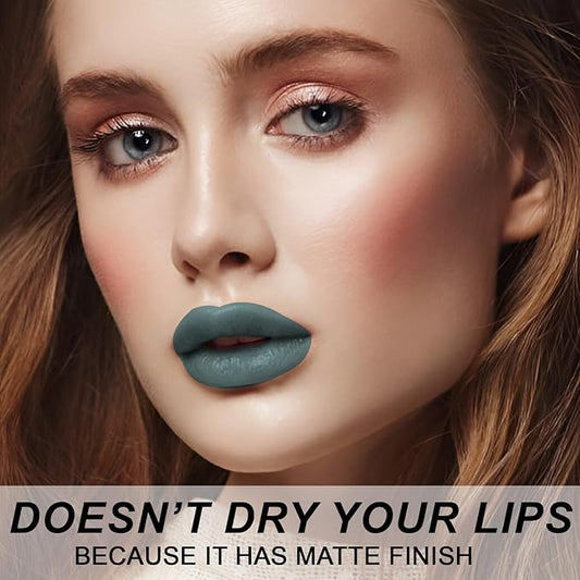 Matte Bullet Long Wear Lipstick - Vegan and Cruelty-Free - Smudge and Waterproof Matte Lipstick with Moisturizing Formula - All Day Comfort - (Slate Chic #15)