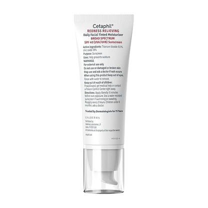CETAPHIL Redness Relieving Daily Facial Moisturizer SPF 40, 1.7 fl oz, Broad spectrum Sunscreen, Neutral Tint, For Redness-Prone Skin