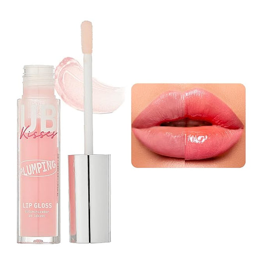 Ruby Kisses Plumping Lip Gloss – Hydrating, Voluminous, High-Shine, Cruelty-Free Lip Plumper, Smoothing, Instinct Lip Maximizer, 4 Colors, 0.15 FL oz. (Pink Glacier)