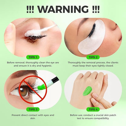 Eyelash Extension Remover Cream, Professional Lash Remover for Lash Extensions, Low Irritation, Fast Dissolution, Lash Extension Remover Cream for Salon Use, 5g (Watermelon)