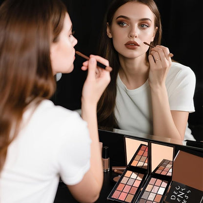 Eyeshadow Palette Makeup Kit, Highly Pigmented Waterproof Matte Shimmer with Long-Lasting Eye shadow, 12 Colors Natural Nude Makeup Palettes Travel Friendly Size