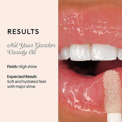 Winky Lux Flower Petal Hydrating Lip Oil - Non-Sticky Lip Gloss for Dry & Damaged Lips, Enhances Shine - Softening Glow Lip Oil - Vegan, Paraben-Free