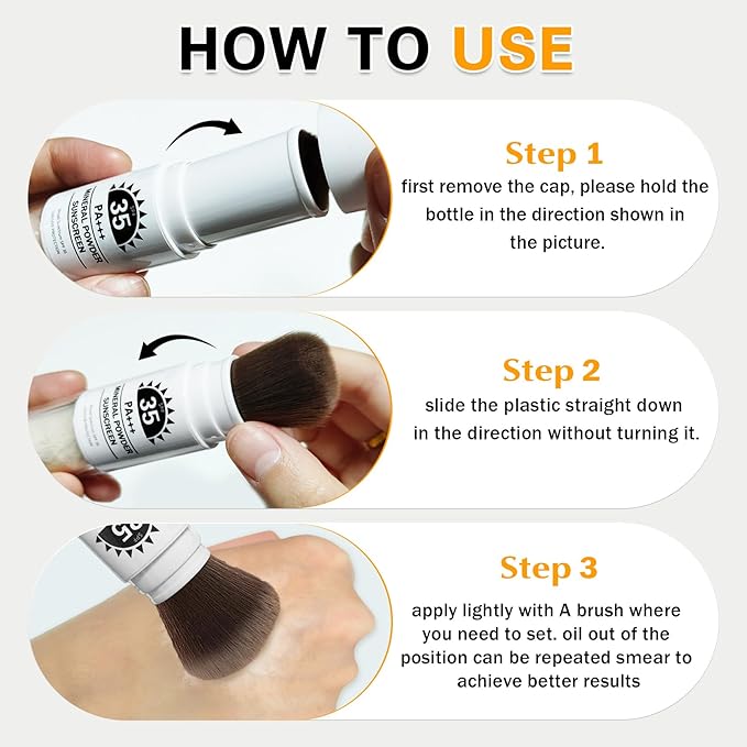 Mineral Sunscreen Powder SPF Powder for Face Lightweight Breathable Sunscreen Natural Matte Finish Setting Powder for All Skin Types-01 Translucent