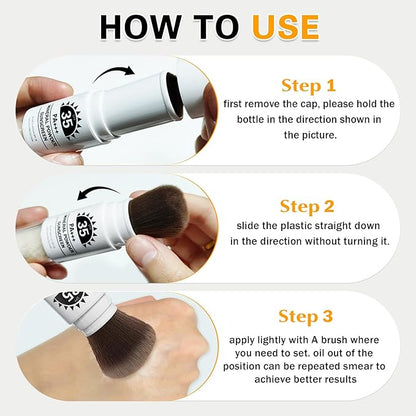 Mineral Sunscreen Powder SPF Powder for Face Lightweight Breathable Sunscreen Natural Matte Finish Setting Powder for All Skin Types-01 Translucent