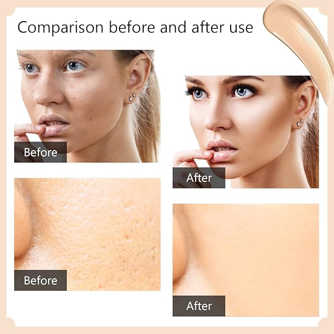 CC Cream 2 Pack, Self Adjusting for Mature Skin, Super Active Foundation With SPF 50 for Face and Body Color Correcting