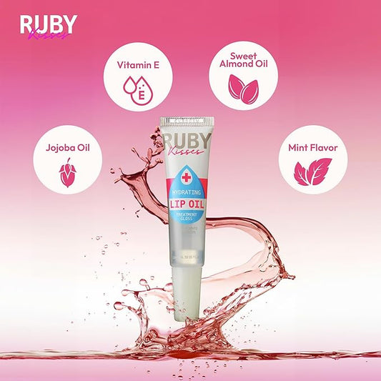 Ruby Kisses Hydrating Lip Oil Clear RLO01 (2 PACK)