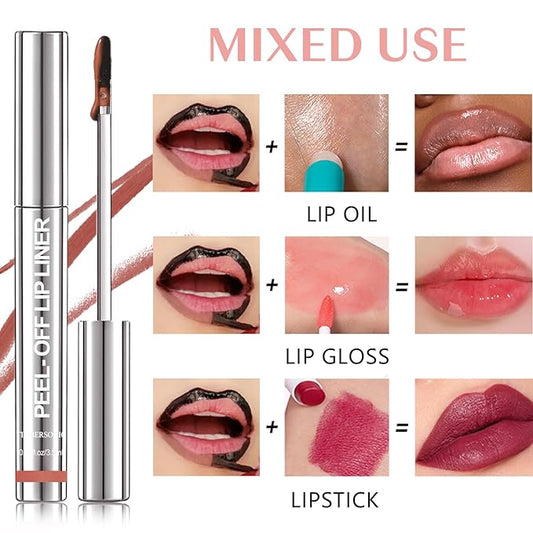Astora Peel off Lip Stain, Astora Lip Stain Peel Off, Astora Peel off Lip Liner Stain, Matte | Long Lasting | Waterproof | Smudge-Proof | Non-stick Cup for All Skin Types (#02)