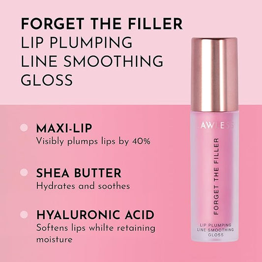 Forget the Filler Lip Plumping Line Smoothing Gloss - Daisy Girl - Premium Volumizing Lip Gloss with Natural Ingredients Designed to Plump, Firm, and Hydrate Lips 0.11 oz