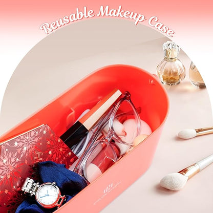 Color Nymph Makeup for Kids with LED Mirror, Travel Makeup Case with Cosmetics Kit for Beginners, Non-Toxic Make Up Set with 26-Color Face Palette Highlighter Lipgloss Eyeliner Brush