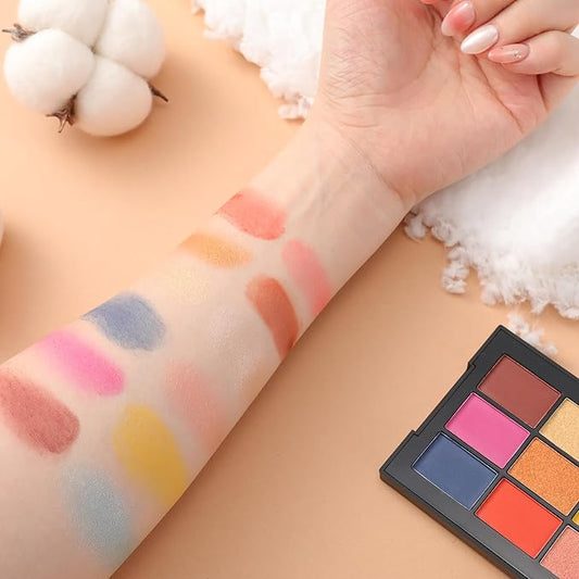 12 Colors Eyeshadow Palette Makeup Shades Nude Matte Shimmer Glitter Pigment, Pro Long Lasting&Waterproof Highlighting Makeup Palette,Ideal Gift(Garden Club)