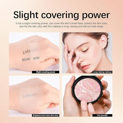 Baking Foundation, Highlighter Finishing Powder Makeup Setting Finishing Semi-Matte Finish
