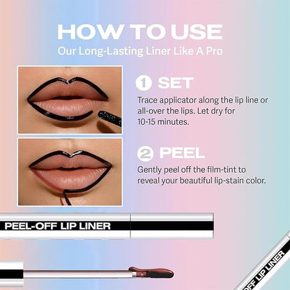 EMRYNE Matte Liquid Lip Gloss Stain - Emryne Lip Stain Peel Off, Light Brown Lip Stain, Moisturizing Long Lasting & Waterproof Transfer-Proof Lip Liner (#05, 1 Ounce (Pack of 1))