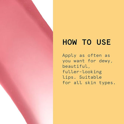 Beauty Pie Wondergloss Collagen Lip Oil + (Spicy Pink) – Hydrating, Plumping, Non-Sticky Gloss with Collagen AC Micro-Vectors & Cherry Oils