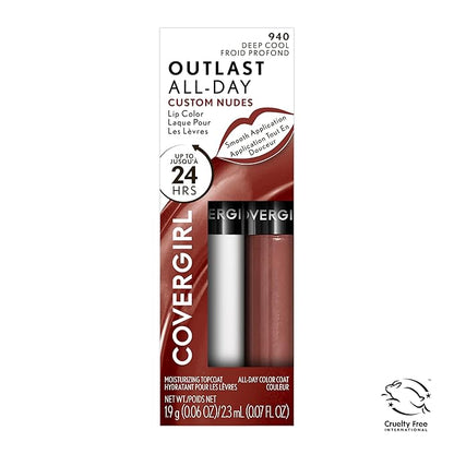 COVERGIRL Outlast All-Day Lip Color Custom Nudes, Medium Warm