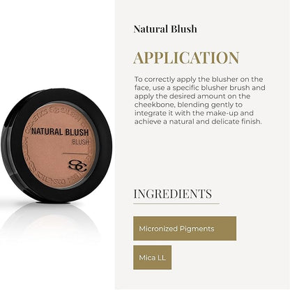 SALERM - Compact Powder Blush - Natural Blush - 8 g - Tone Chocolate - Natural-Looking Blush - Long-Lasting - Soft and Lightweight Texture - Buildable Coverage