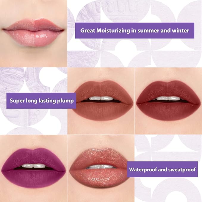 Color Nymph Beginner Makeup Set for Teens, Full Kit with Exquisite Purple Box, Non-Toxic, Includes Eyeshadow Palettes, Mascara, Lipstick, Makeup Set Brushes