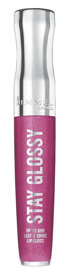 Rimmel Stay Glossy Lipgloss, Savoy Plum, 0.18 Fl Oz (Pack of 1)