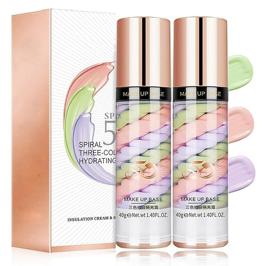 Skynest 2pcs Pore Primer, Color Correcting Facial Serum, Face Makeup Primer Base,Isolation Cream,Invisible Pore,Oil Control, Brightening Moisturizing Essence Concealer Foundation
