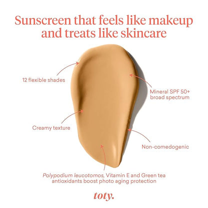 by Sofia Vergara - Ilumina CC Cream SPF 50+ & Ilumina Brush - 100% Mineral Color Correcting Cream + Angled Complexion & Foundation Blending Brush - Tinted moisturizer with spf - 2C Bundle