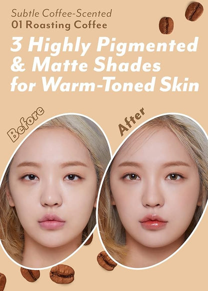 I'm Meme Palette - Afternoon Tea Contour | Roasting Coffee 0.4 Oz + NOONI Korean Facial Clenaser - Snowflake Whipping Cleanser 5.07 Fl Oz Bundle