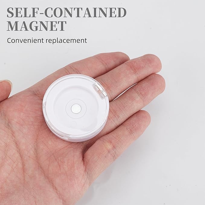 NICENEEDED 4 PCS Single Eyeshadow Case, Round Empty Makeup Container Eyeshadow Sub Packaging Container, Empty Tray Organizer Lipstick Palette Container For Sample DIY