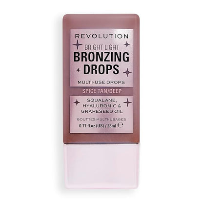 Revolution, Bright Light Bronzing Drops, Bronze & Glow for Face & Body, Infused with Hyaluronic Acid, Vegan & Cruelty-Free, Bronze Summer, 0.77 fl oz