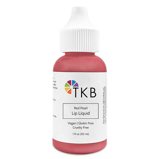 TKB Lip Liquid Color | Liquid Lip Color for TKB Gloss Base, DIY Lip Gloss, Pigmented Lip Gloss and Lipstick Colorant, Made in USA (1floz (30ml), Red Pearl)