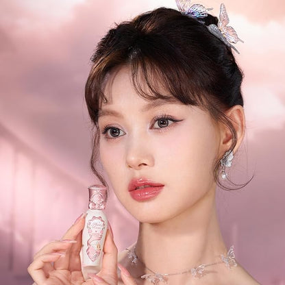 Flower Knows Midsummer Fairytales Coating Lip Lacquer,Glowy Non-Fading Lip Gloss,Hydrating Tinted Lip Oil for Girls&Women,Vegan & Cruelty Free,0.17Fl Oz(G02 Little Flower Fairy)