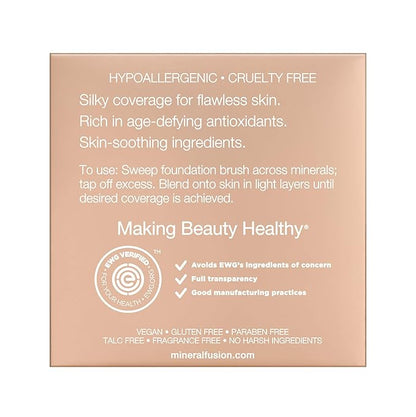 Mineral Fusion Pressed Powder Foundation, Warm 6, 0.32 Ounce (Pack of 2)