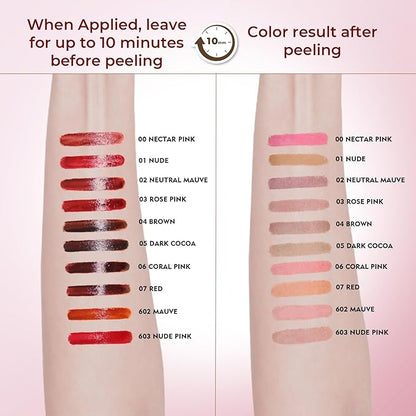 Lip Liner Stain Peel Off with Tweezer, Long Lasting Matte Lip Tattoo, Highly Pigmented Color Lip Makeup, Waterproof, Transfer-proof Lipstain for Women, for All Skin Types