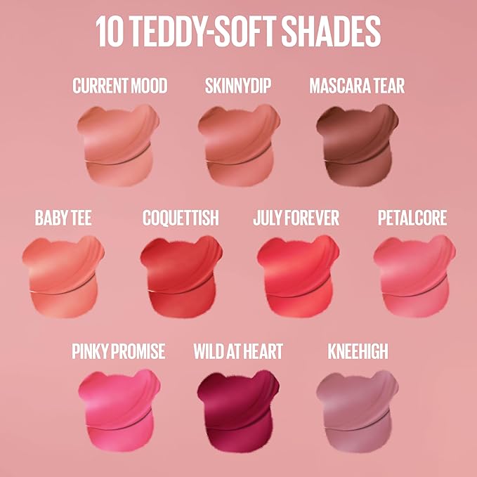 MAYBELLINE Super Stay Teddy Lip Tint, Long Lasting Matte Lipstick For Up To 12HR Wear, Coquettish, 1 Count
