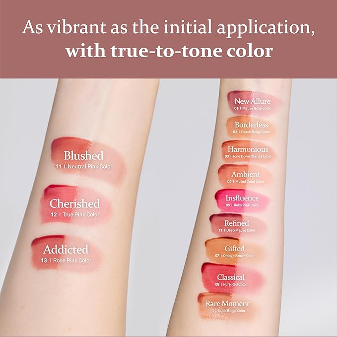 HINCE Mood Enhancer Water Liquid Glow - Non-Sticky & Waterproof Lip Stain for Women - Long Wearing Lip Gloss for Natural and Glass Glow - Moisturizing Liquid Makeup, 0.16 fl.oz. (RARE MOMENT)